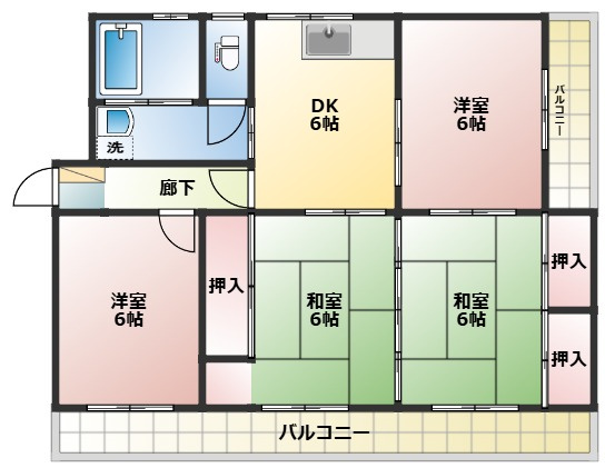 望洋マンションの間取り