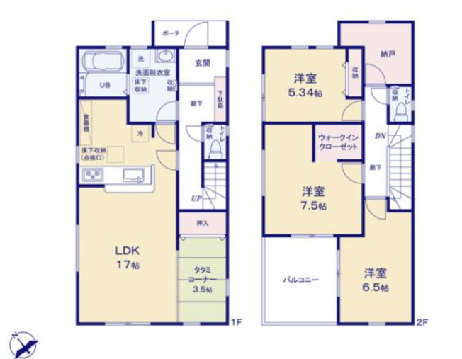 【間取り】 | 久喜吉羽第5　新築戸建　全8棟　5号棟