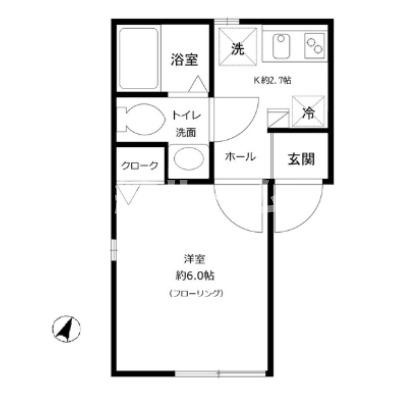 豊島区東池袋２丁目のアパートの間取り