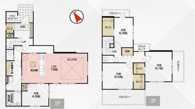 【間取り】 | LIGARE KIS 久喜市桜田6期　新築戸建　全1棟　1号棟