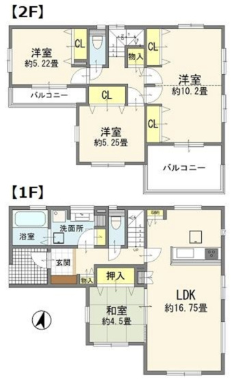 【間取り】 | 久喜市鷲宮4丁目　新築戸建　全1棟　1号棟