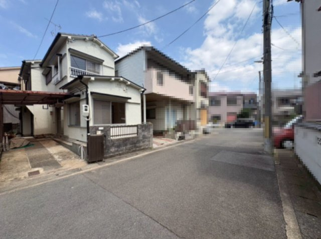 京都市伏見区羽束師古川町の前面道路含む現地写真|前道は広々約5.9ｍ！