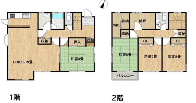 【間取り】 | 久喜市鷲宮5丁目　中古戸建