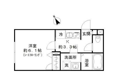 豊島区池袋本町１丁目のアパートの間取り