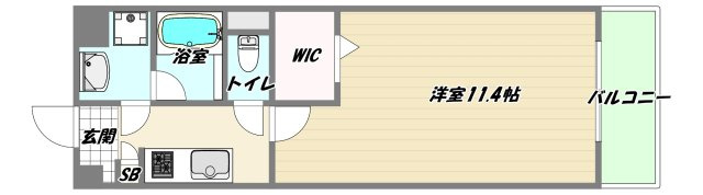 大阪市東淀川区下新庄５丁目の賃貸マンションの間取り