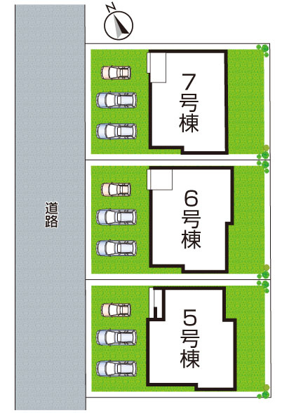 東近江市林田町　第1期　新築一戸建ての区画図|全3区画