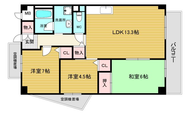 【間取り】 | サニーシャトレ