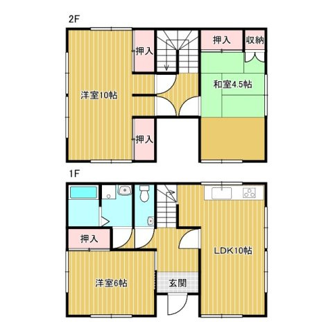 【間取り】 | 西宇部北7丁目貸家