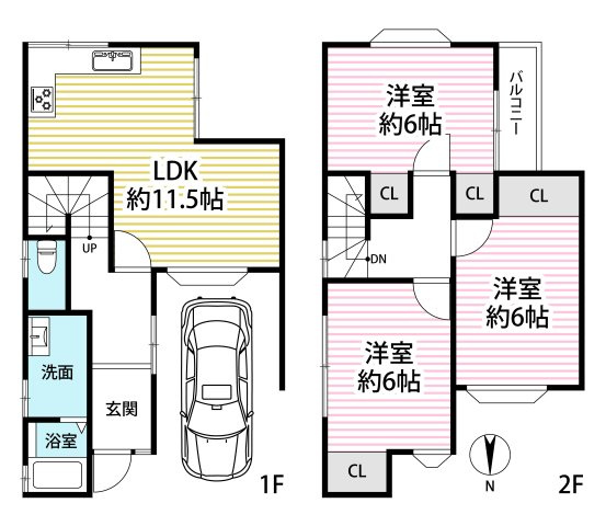 令和８年２月フルリフォーム済みのピカピカ３ＬＤＫ住宅◆全居室６帖以上＆収納付き◆伏見区日野野色町