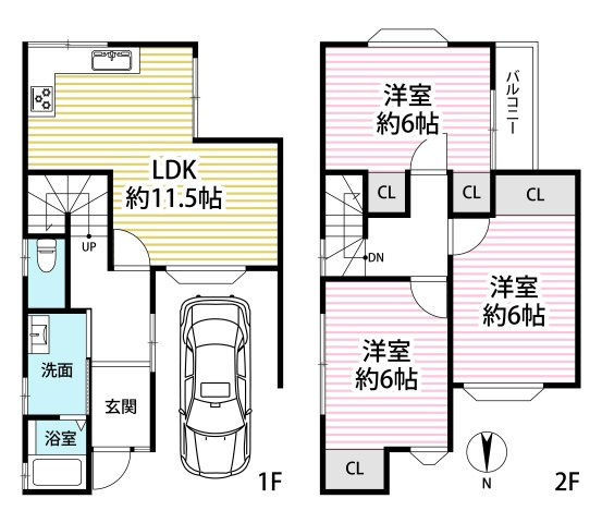 令和８年２月フルリフォーム済みのピカピカ３ＬＤＫ住宅◆全居室６帖以上＆収納付き◆伏見区日野野色町