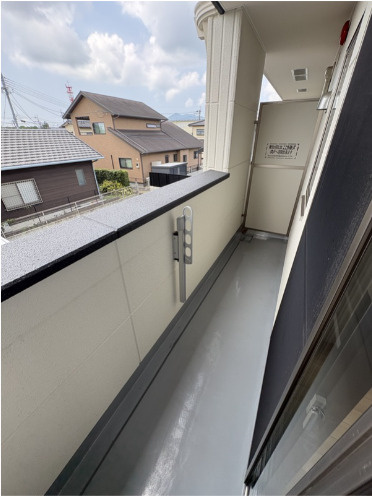 熊本市北区大窪１丁目のアパートのバルコニー|広々としたバルコニーです