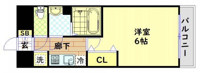 【間取り】 | レオンコンフォート難波クレア