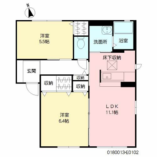 レジデンシア小森野　E棟の間取り