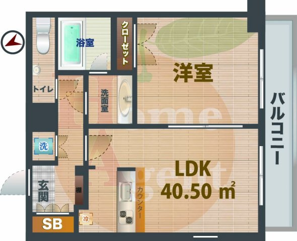 【間取り】 | ルーブル鷺宮 | 1LDKのお部屋です。