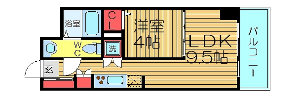 ゼニスレジデンス難波南の間取り