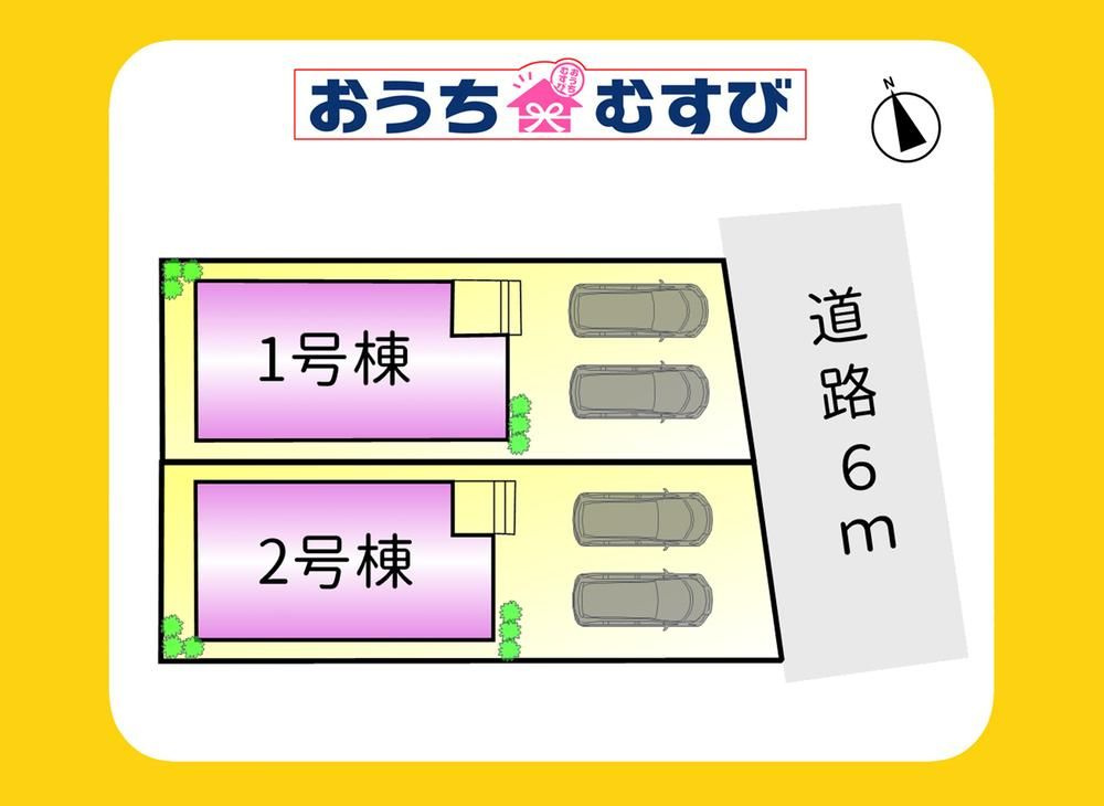 小牧市田県町第2(全2棟)の区画図