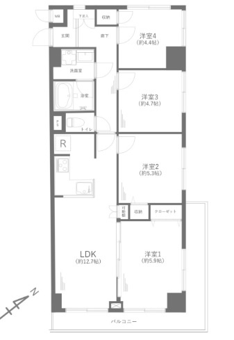 【間取り】 | エンゼルハイム日吉