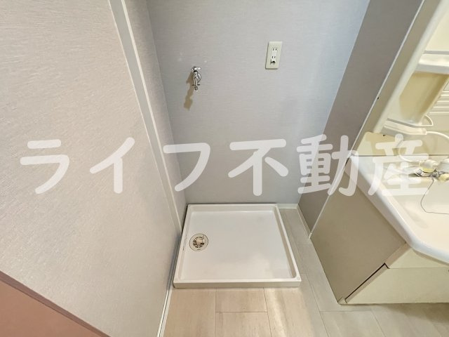 サニーパレス山口の洗面所|忙しい朝には欠かせない洗面所です