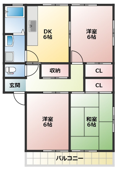 【間取り】 | ハイツK＆Y　B棟