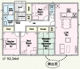 宗像市日の里第10　1号棟の間取り