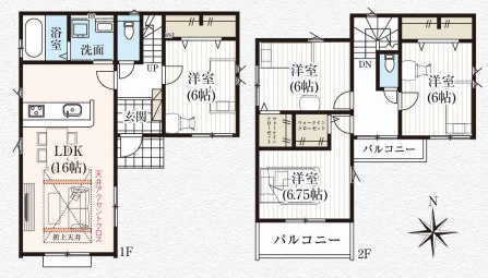 狭山市南入曽9期　新築戸建の区画図