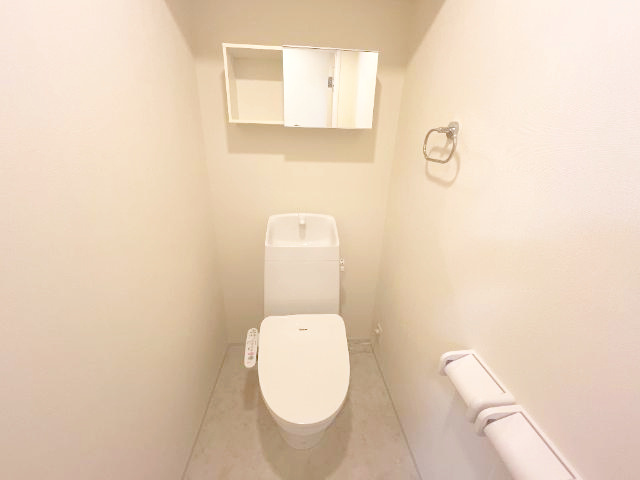 合志市須屋のアパートのトイレ|シャワー付トイレ
