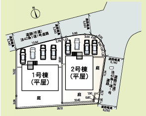 宗像市日の里第10　2号棟の区画図