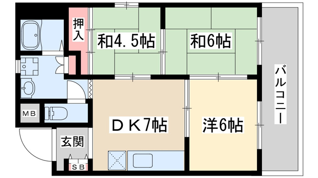【間取り】 | 第3北浦ハイツ