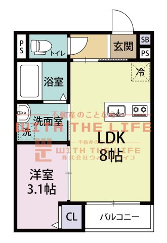 フィーリックス御井町【キャッシュバック対象物件】の間取り
