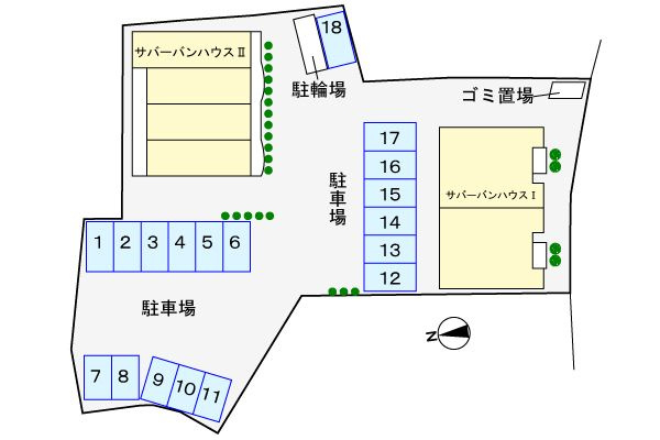 サバ－バンハウスⅠ　　刈谷市近郊の賃貸はクラスホーム刈谷店の駐車場