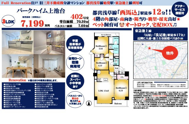 【その他】 | パークハイム上池台　仲介手数料無料＋40万円現金プレゼント中