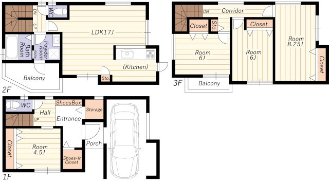 【間取り】 | 東淀川区豊里１丁目中古戸建 | 角地・４ＬＤＫ・令和元年１１月建築・シューズインクローゼット２カ所あり