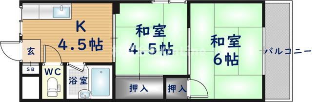 【間取り】 | グリーンハイツ加美