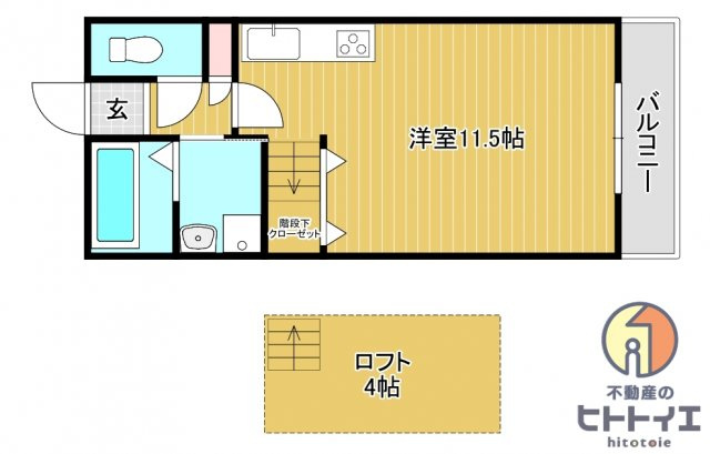 コーポちあきの間取り|1Rです