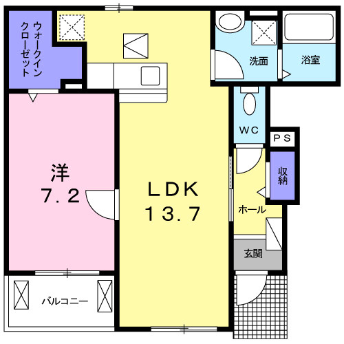 ルミエールヴォアレAの間取り