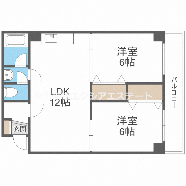 新栄プロパティー中加賀屋の間取り