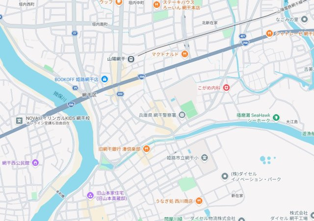 姫路市網干区余子浜　第3　新築一戸建ての地図