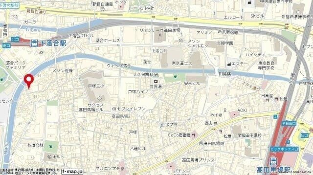 スカイコート高田馬場の地図
