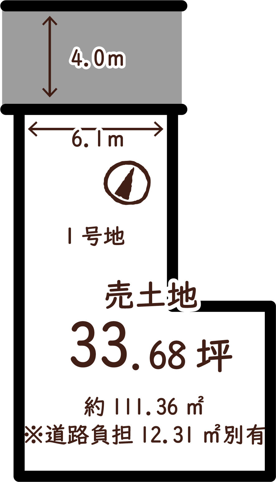 太秦上ノ段町Ⅲ期　建築条件無土地の土地図