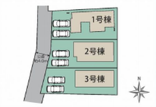 【区画図】 | 【仲介手数料０円】伊勢原市串橋　新築一戸建て　全3棟 | 伊勢原市串橋　新築一戸建て　全3棟