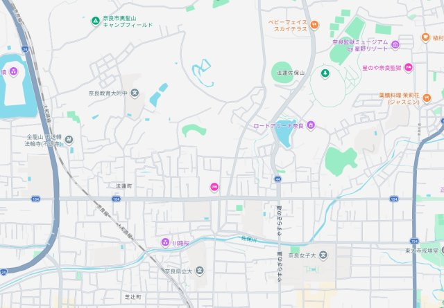 ●5(土)6(日)現地説明会　奈良市法蓮町　全2邸の地図