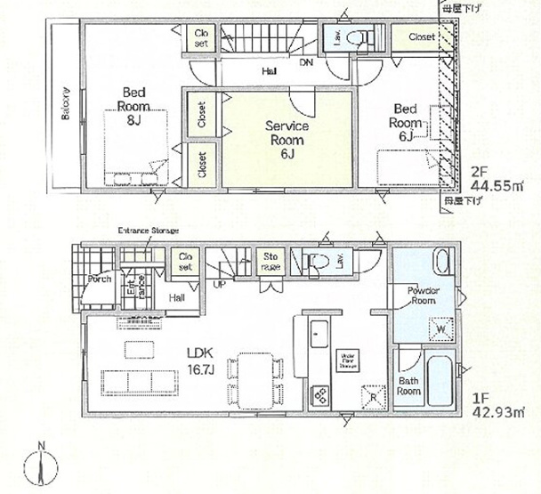 【間取り】 | 海老名市社家３丁目 新築戸建て 全3棟【仲介手数料無料】