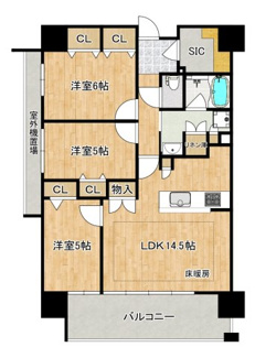 【間取り】 | ポレスター堺 | 令和７年３月建築のマンションです♪綺麗なお家で気持ちのいい新生活をここではじめませんか♪