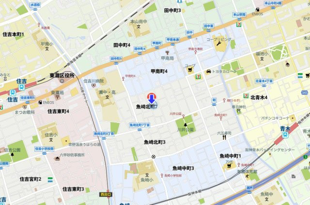 ライオンズマンション魚崎第3の地図