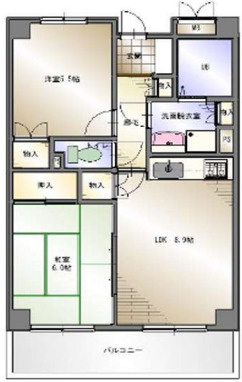 ボンホワイエ帝塚山の間取り