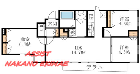 GRAND阿佐谷（グランドアサガヤ）の間取り|★アシスト中野駅前店が窓口の物件です★