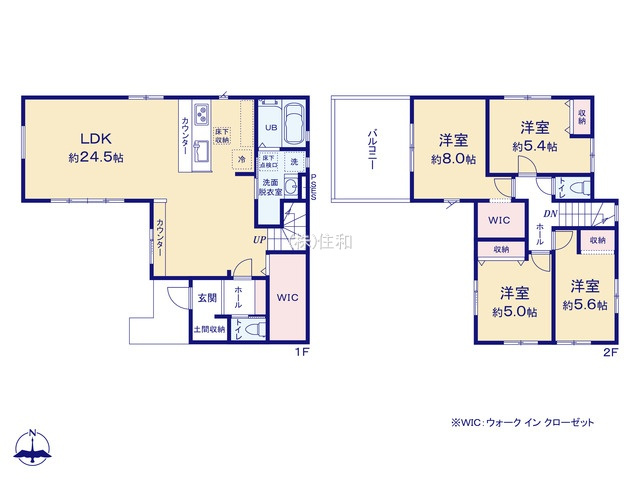 【新築分譲住宅】川越市今成6期の間取り