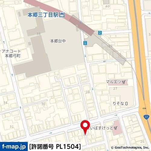 グラントゥルース本郷の地図