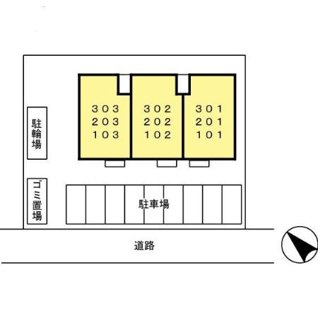 ヴィラコンフォールⅡの区画図|別号室タイプ