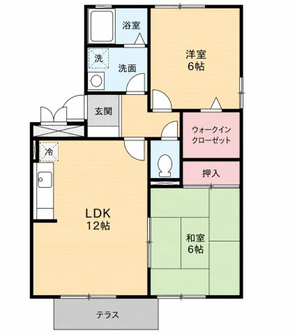 ヴィラコンフォールⅡの間取り|別号室タイプ